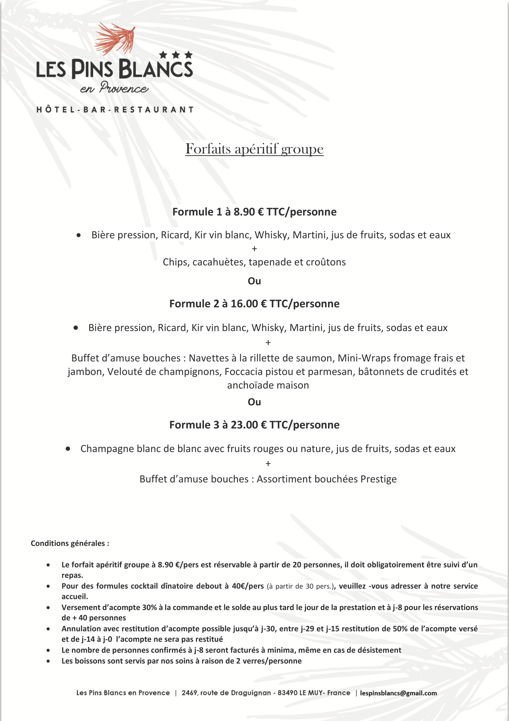 APERITIF 8,50€