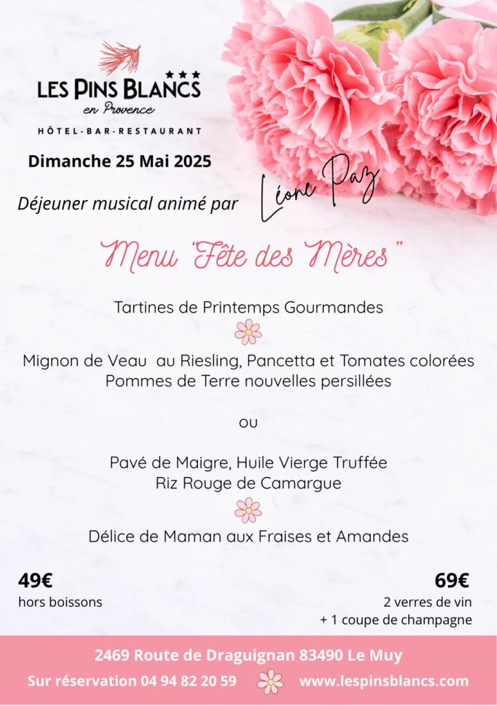 Menu Fete des Meres 1