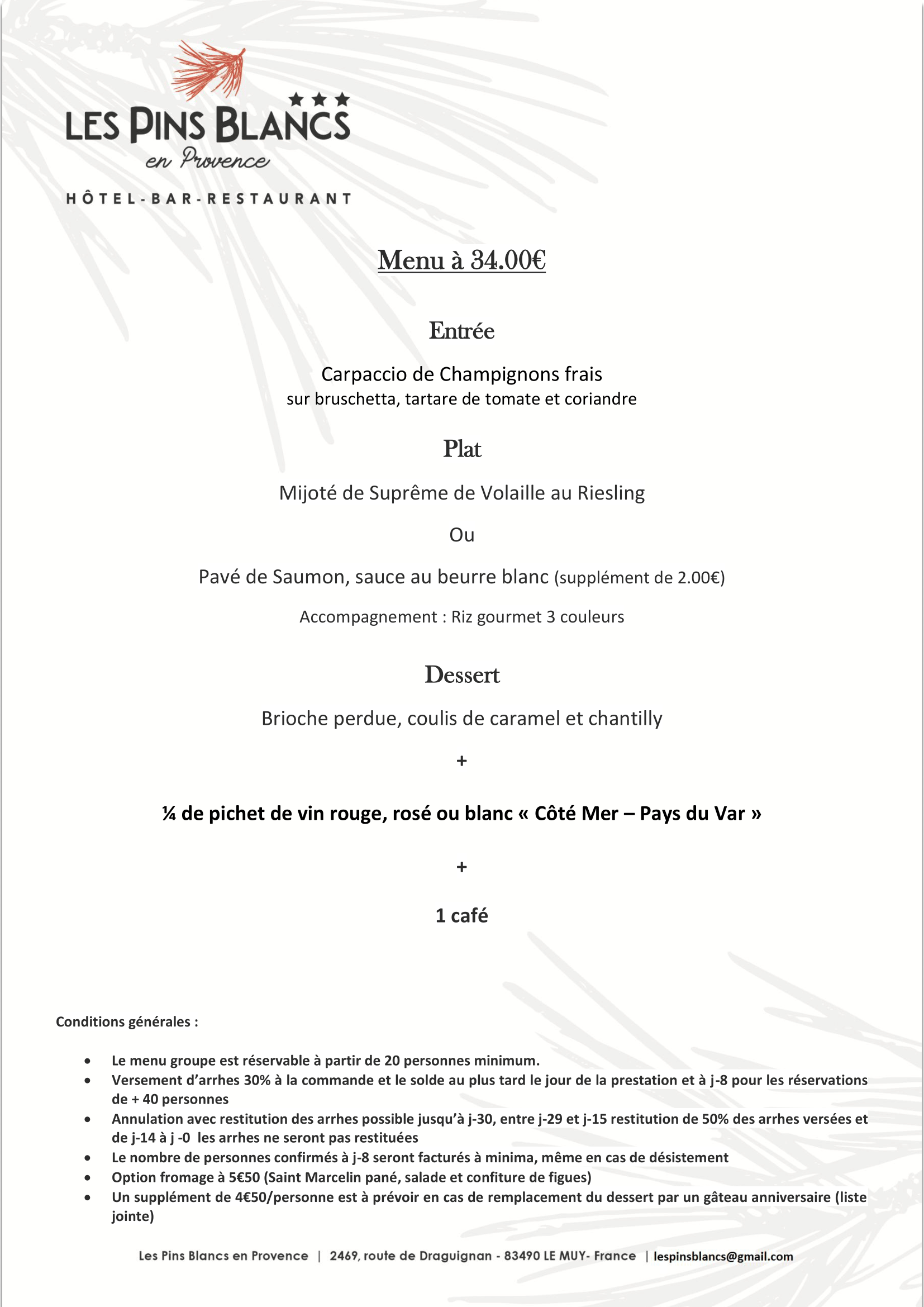 MENU 30€