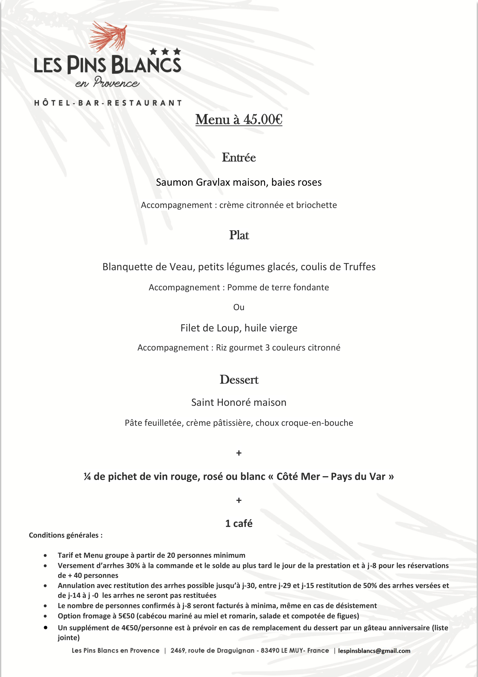 MENU 44€