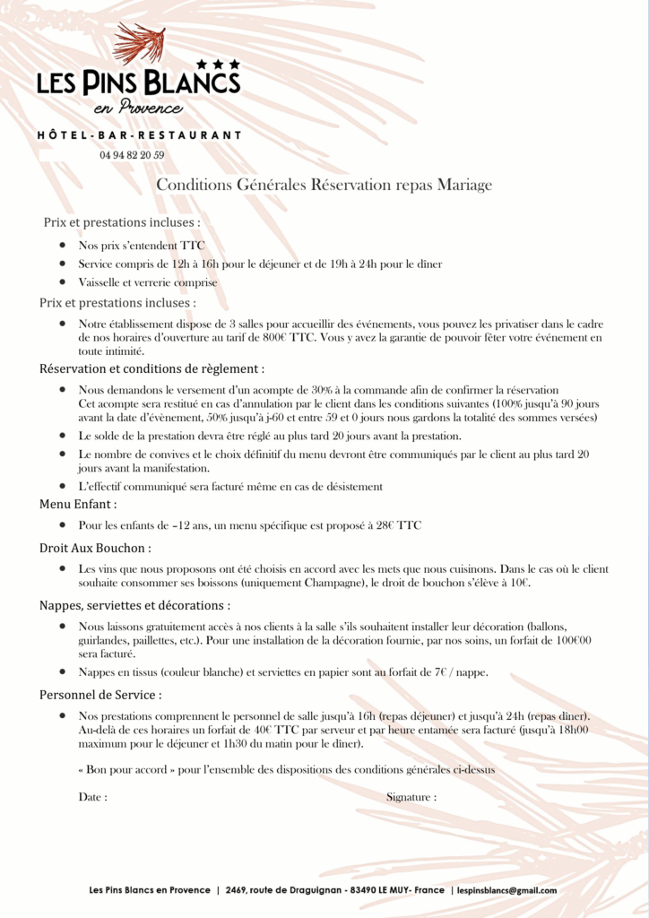 Mariage 26 Conditions generales Mariage page1