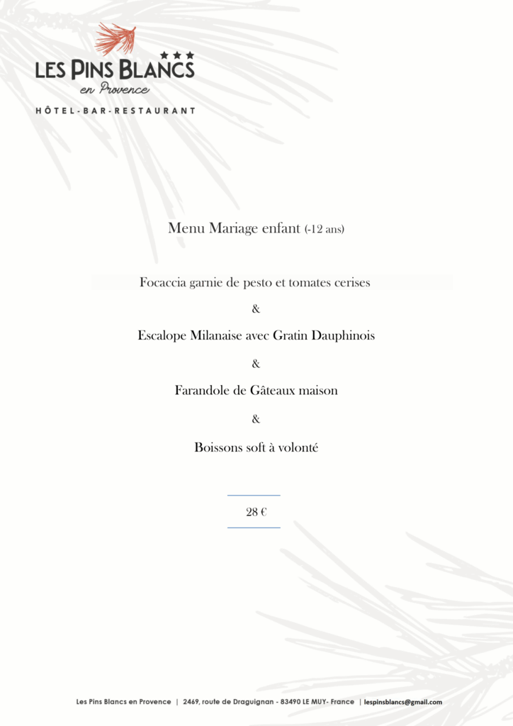 Mariage 26 Menu enfant page1