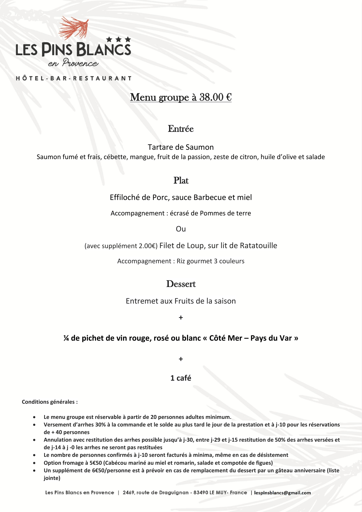 Menu groupe 2